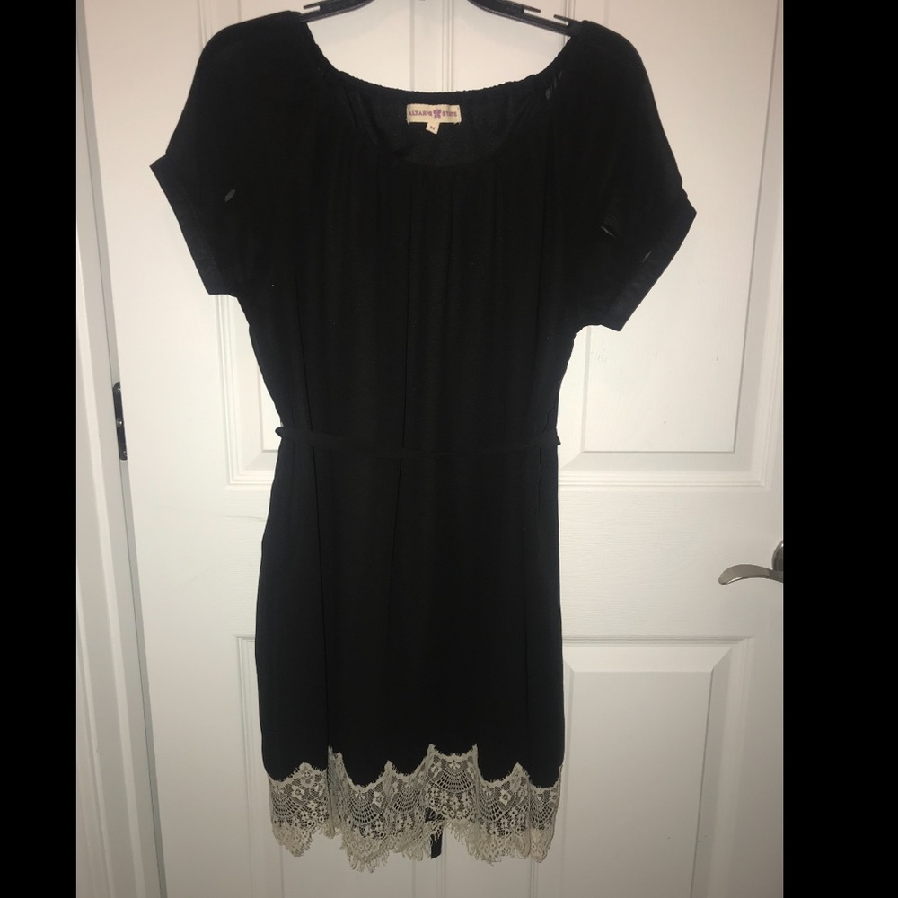 Black alter’d state dress with lace bottom